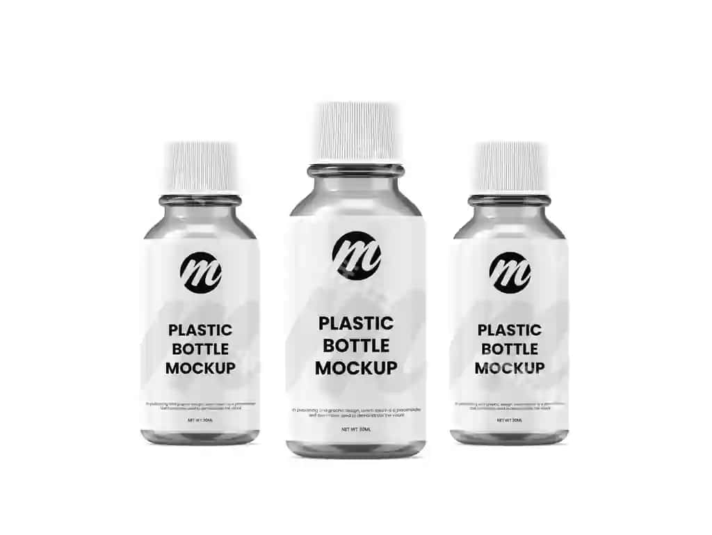Plastik butqa esensial yog' flakon namunasi | Plastic bottle essential oil bottle mockup