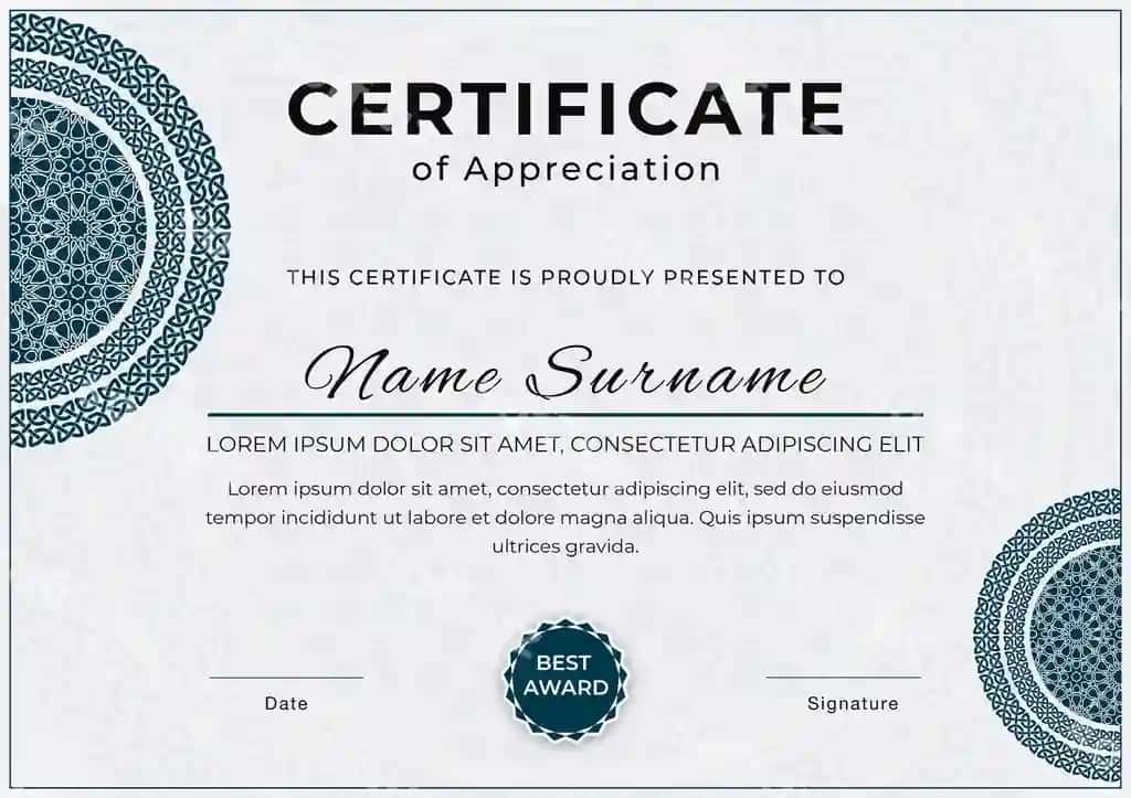 Qimmatbaho mukofot sertifikat | Awesome award certificate