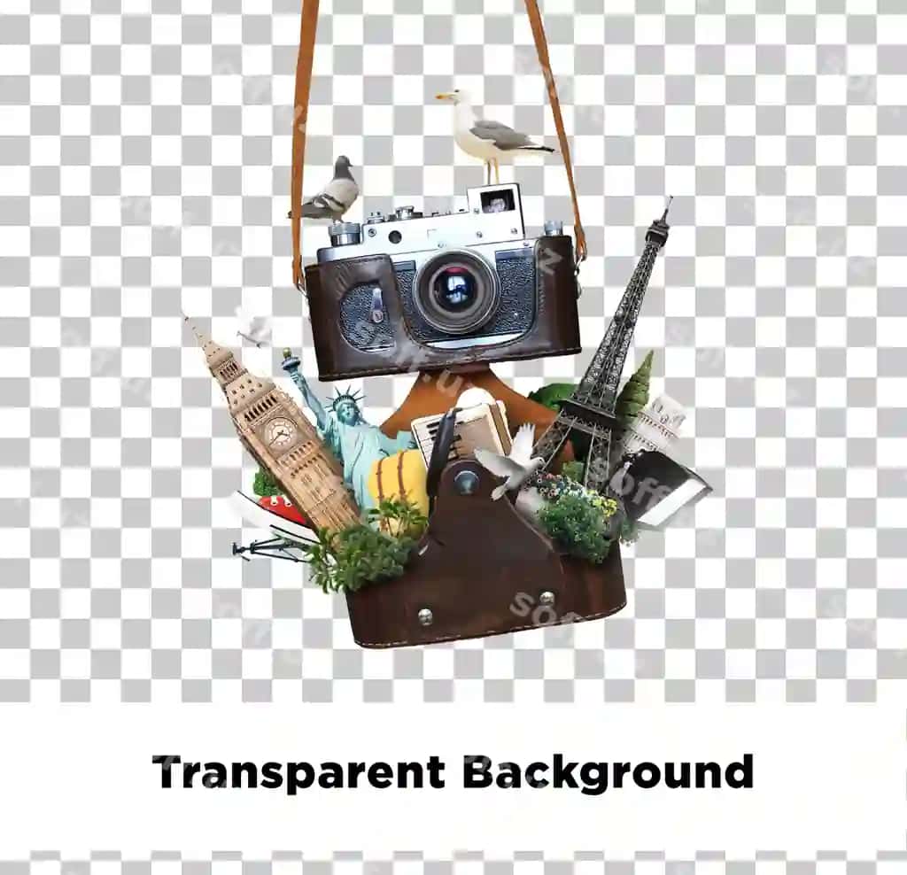 Turizm ajralgan shaffof orqa fon | Tourism isolated transparent background