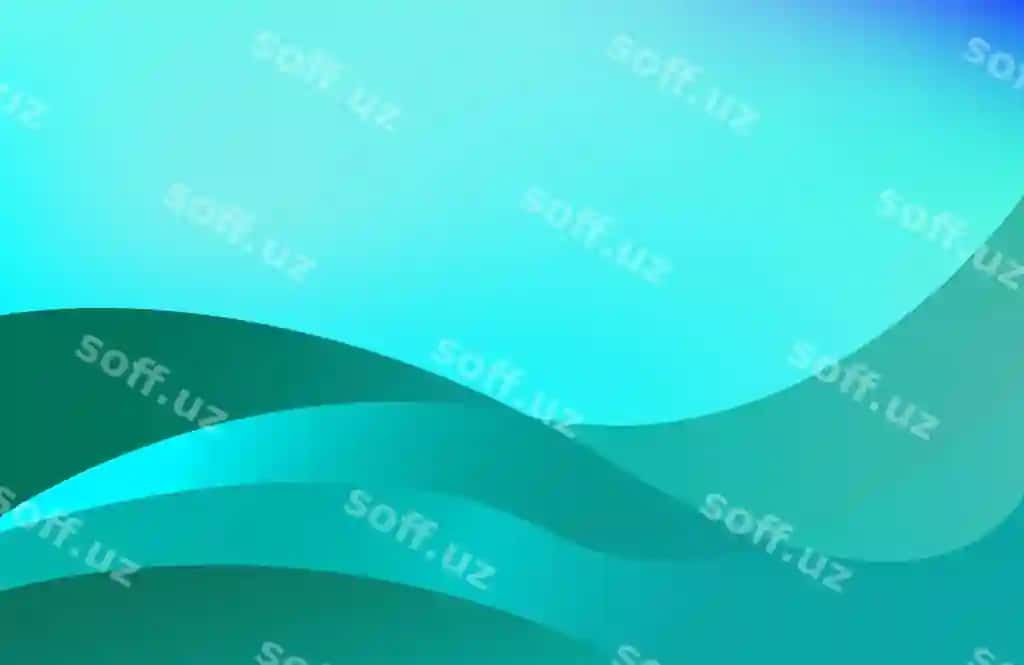Abstrakt ko'k yashil dalg'alar orqa foni | Abstract blue green waves background