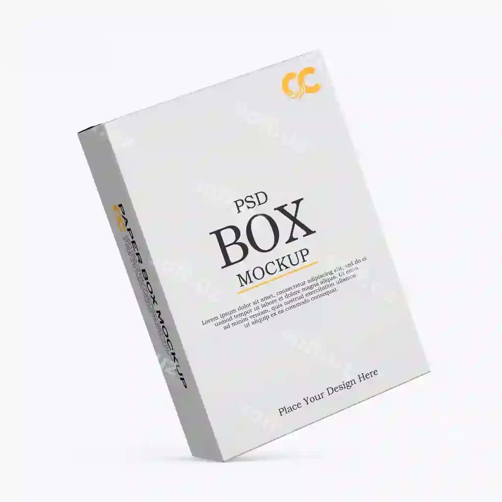 Oq qog'oz qutisi namunasi | White paper box mockup