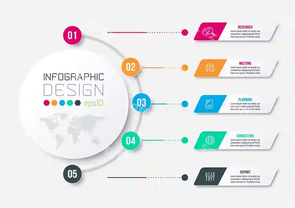 Infografika shabloni biznes konsepsiyası diagramması bilan | Infographic template business concept with diagram