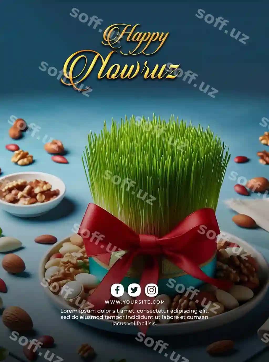 Psd baxrom nowruz kun Eron yangi yili baner shablon | Psd happy nowruz day iranian new year banner template
