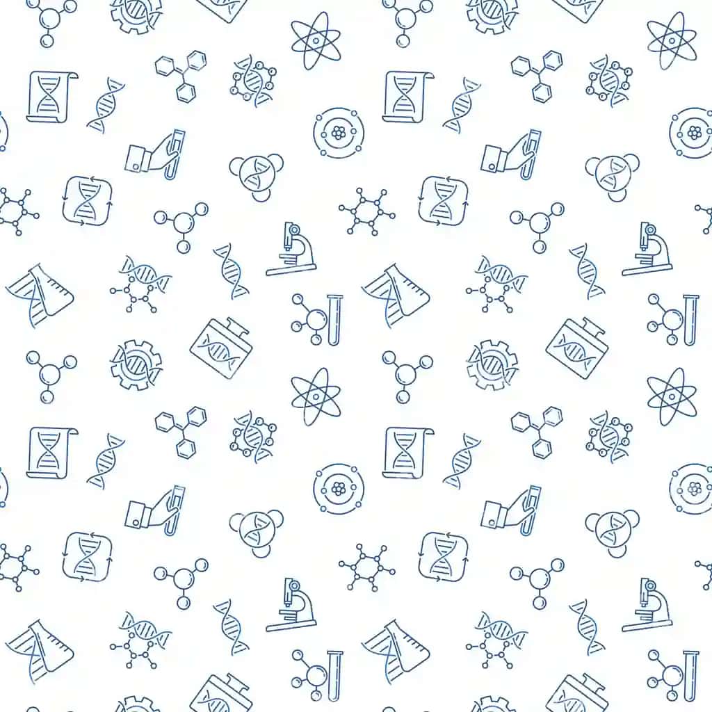 Genetika ko'k vektor uzilmaslik naqsh juda ochiq chiziqlar uslubi | Genetics blue vector seamless pattern thin line style