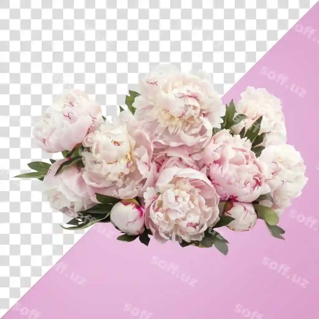 Png buket pion gullash gul o'simlik | Png bouquet peony blossom flower plant