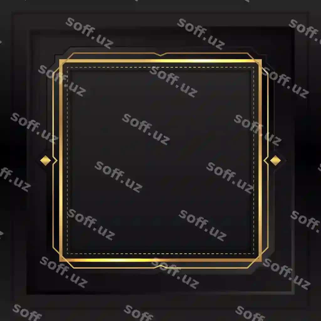 Realistik oltin freym shabloni | Realistic golden frame template
