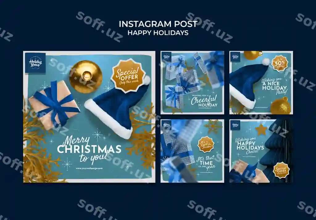 Baxromiy bayramlar noshinalish Instagram postlari | Happy holidays celebration instagram posts
