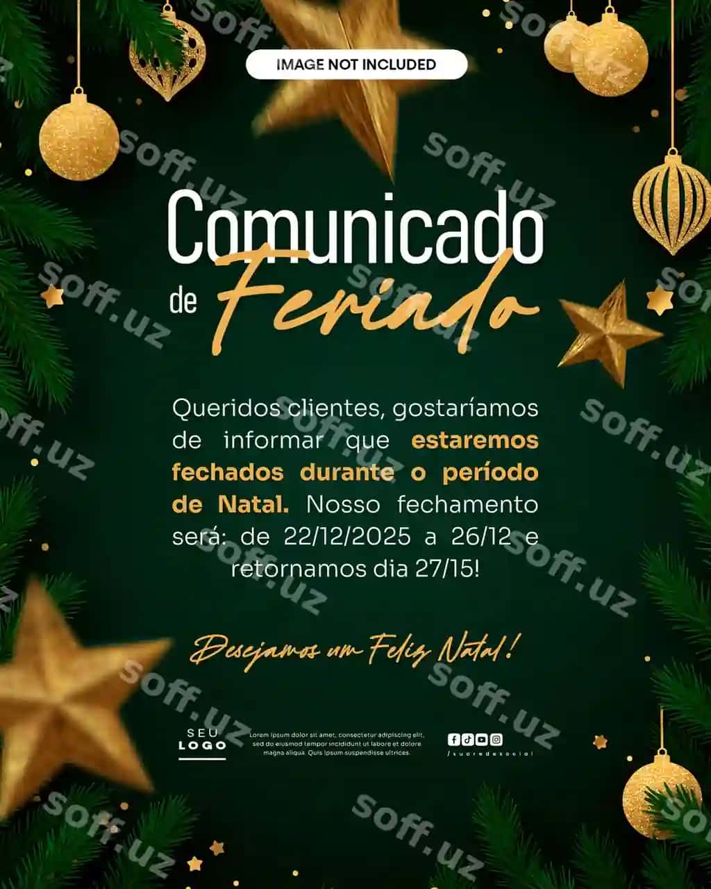 Rojdestvo e'lon xabar e'lon bayram tanaffus ijtimoiy | Christmas announcement notice announcement holiday break social