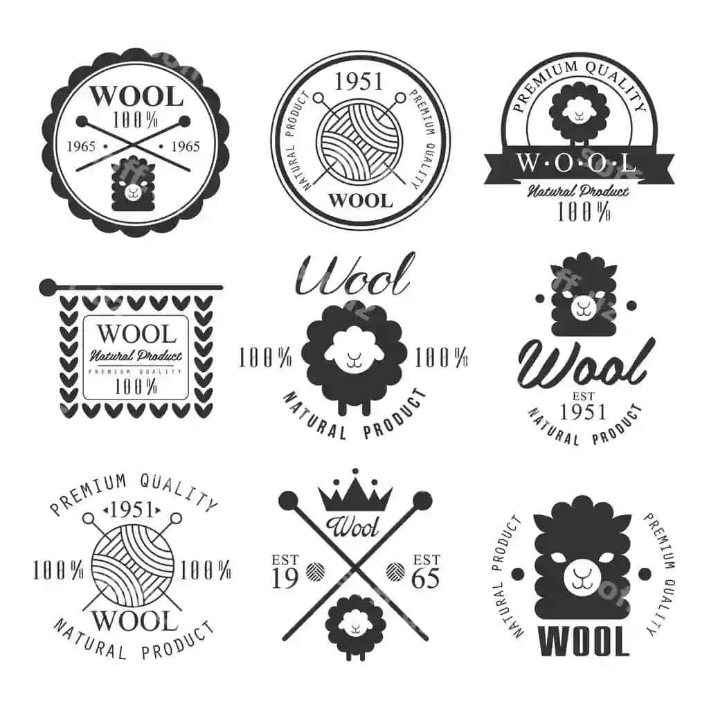 Etiket emblema logotip tabiiy qozon mahsulotlari | Label emblem logo natural wool products