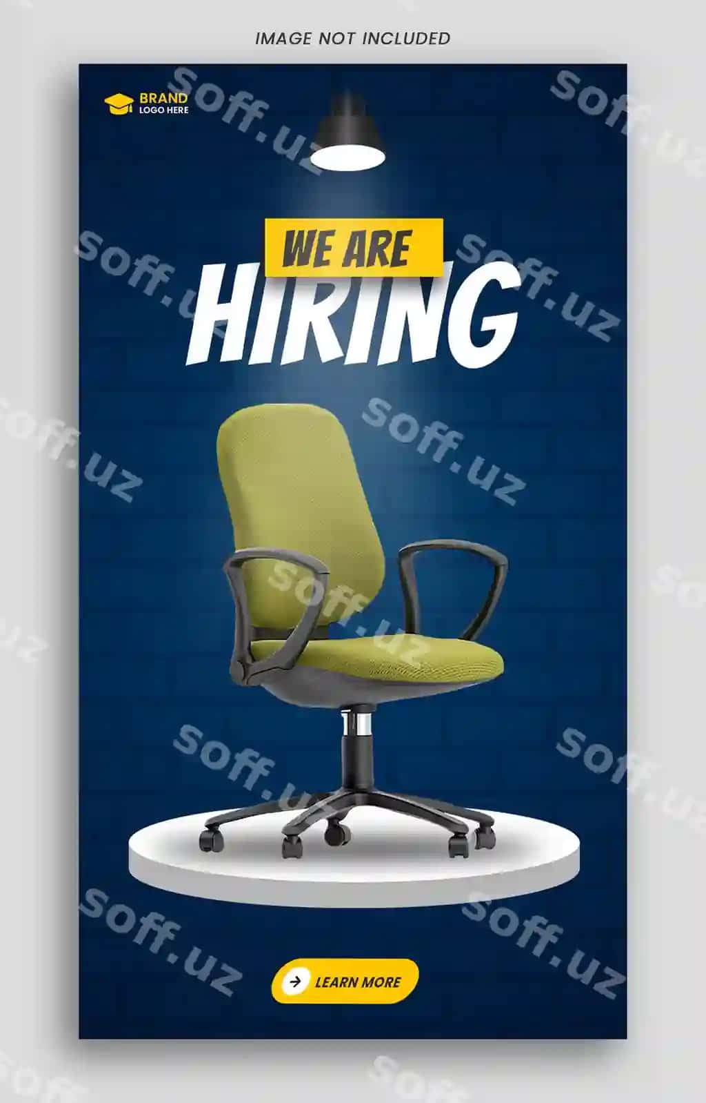 Ish e'loni Instagram Facebook hikoya shabloni psd | Job announcement instagram facebook story template psd