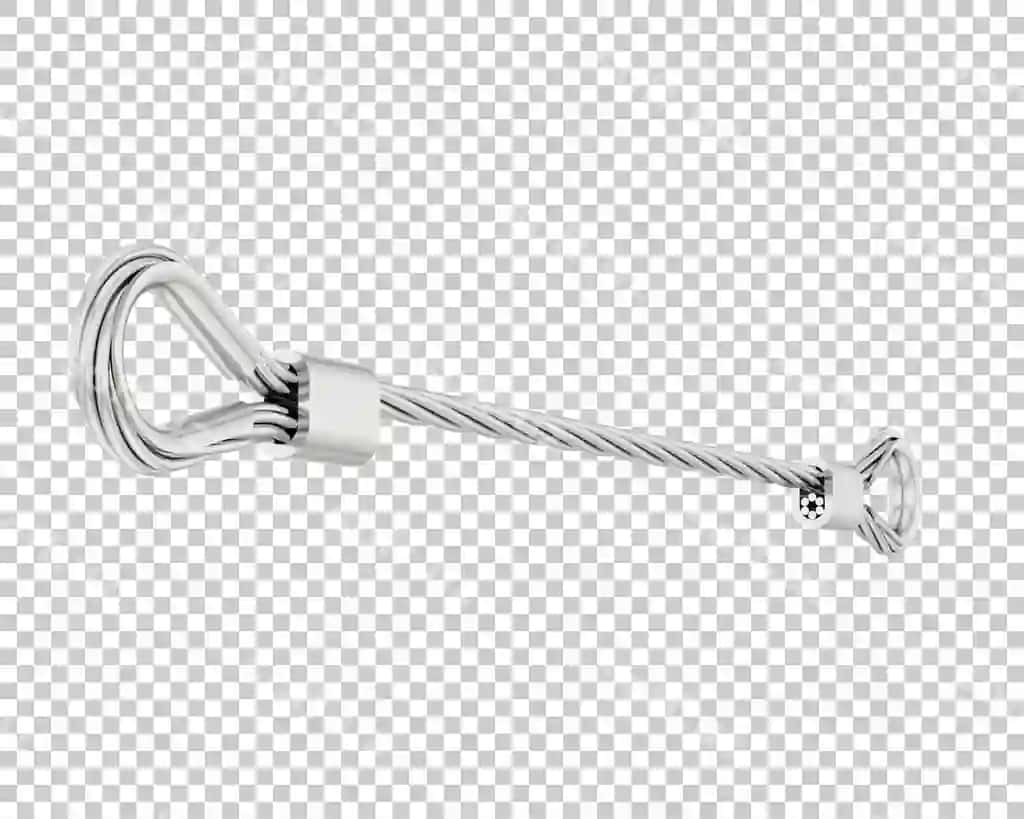 Temir ip ajraltirilgan shaffof orqa fonda 3d render illustratsiyasi | Wire rope isolated transparent background 3d rendering illustration