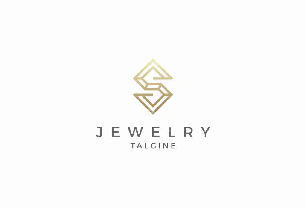 Diamond logotip dizayni diamond shaklidan S harfini tashkil etadigan ziravorlar logotipi dizayni | Diamond logo design diamond forming letter s jewelry logo design