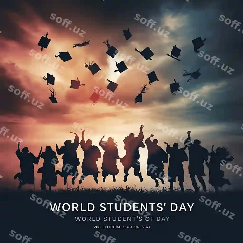 Vektor illustratsiya dizayn kontseptsiyasi Dunyo talabalar kuni Oktabr o'n besh kuni belgilangan. | Vector illustration design concept world students day observed october 15