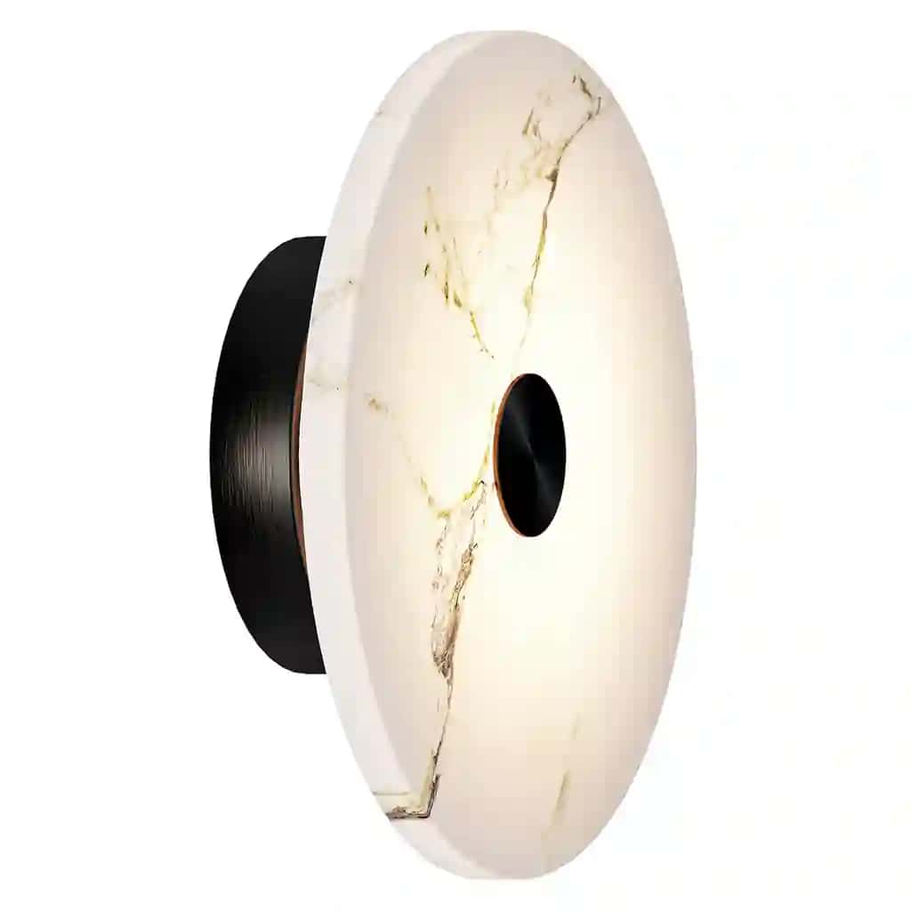 Nordic Alabaster Marble Eclipse Wall Light