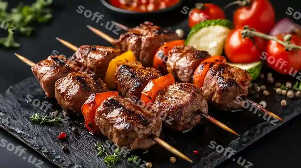 Go'shli qozonlagan sabzilar va pomidorlar | Grill with meat vegetables tomatoes it