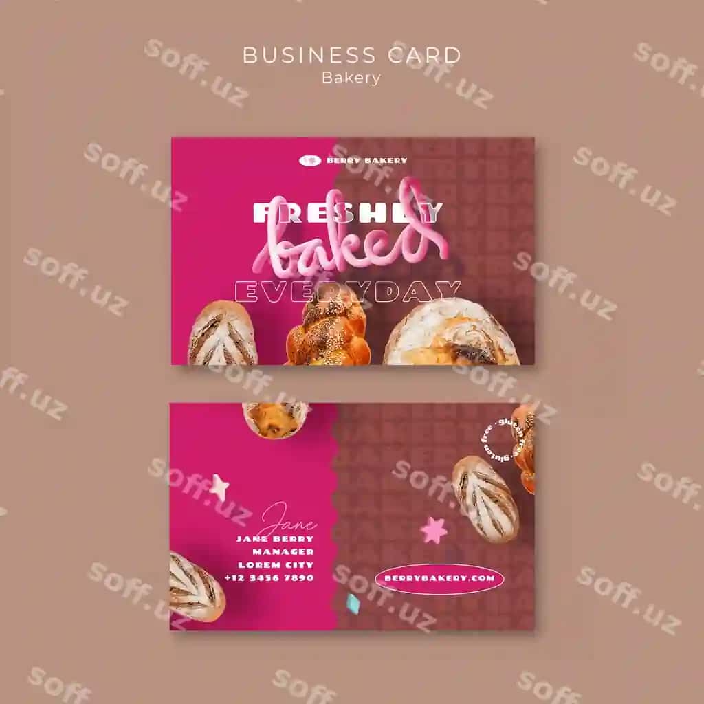 Mevali pishirilgan mahsulotlar shabloni | Delicious baked goods template