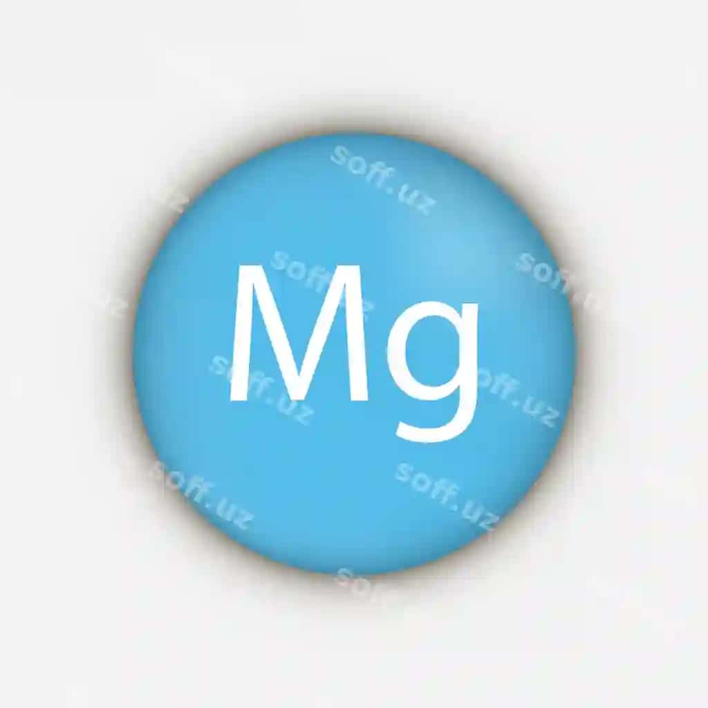 Magniy mg mineral vitamin qo'shimcha ikonka vektor illustratsiyasi | Magnesium mg mineral vitamin supplement icon vector illustration