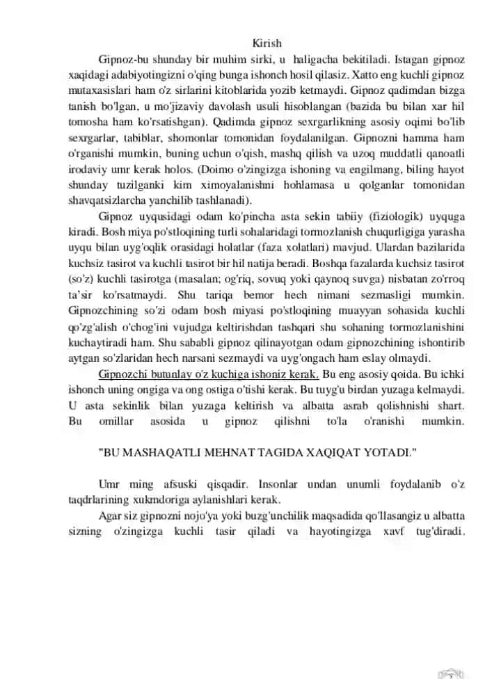Gipnoz va Muloqot ustasi kursi