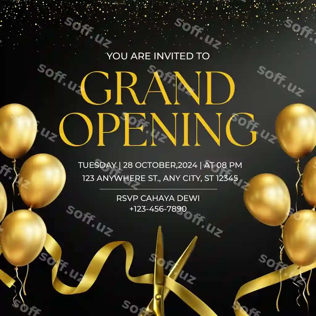 Katta ochilish taklifi | Grand opening invitation