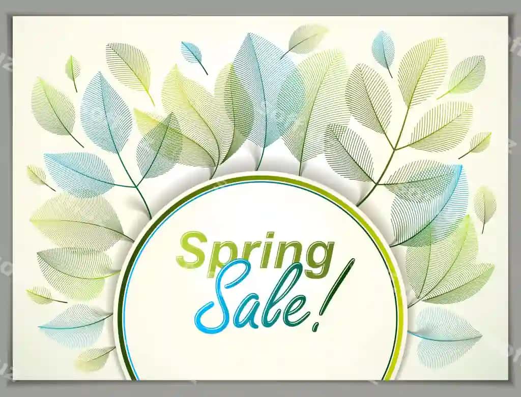 Bahor goxorizontal baner dizayni vektor yashil yangi varaq gulli | Spring horizontal banner design vector green fresh leaves floral