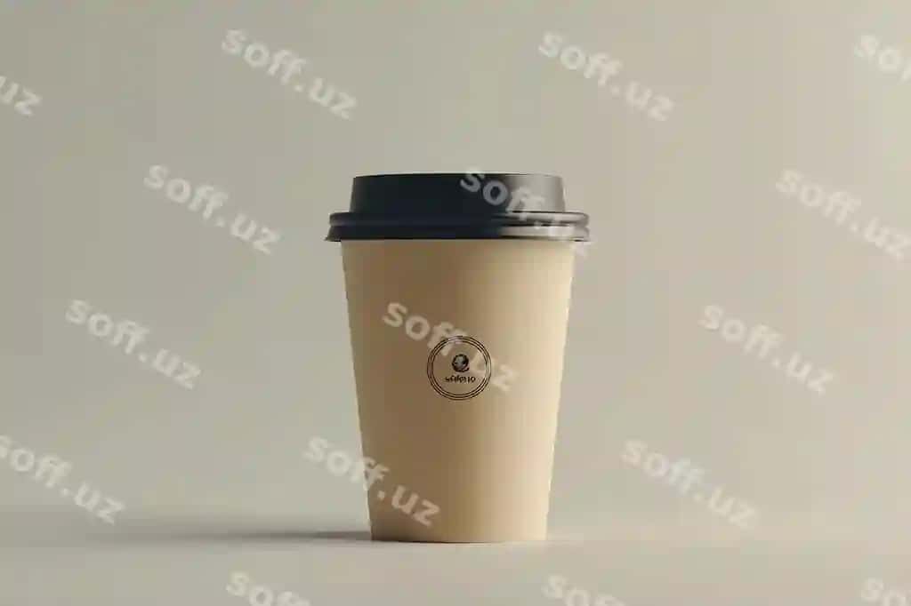 Ekologik jihatdan hushbor kraft kofe stakani oq fonda ajraltirilgan | Ecoconscious kraft coffee cup isolated white