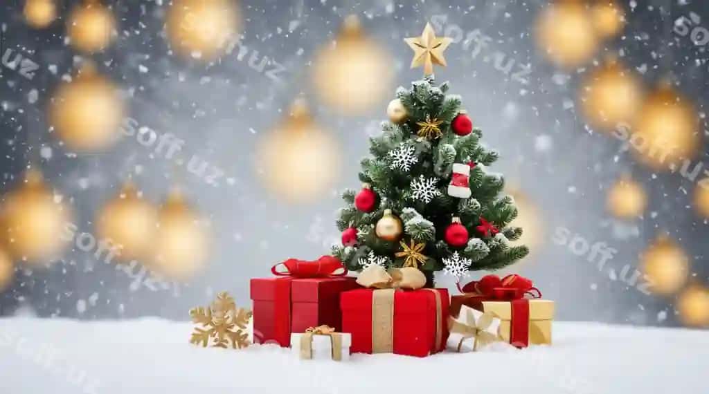 Rojdestvo orqa fon qor bilan | Christmas background with snow