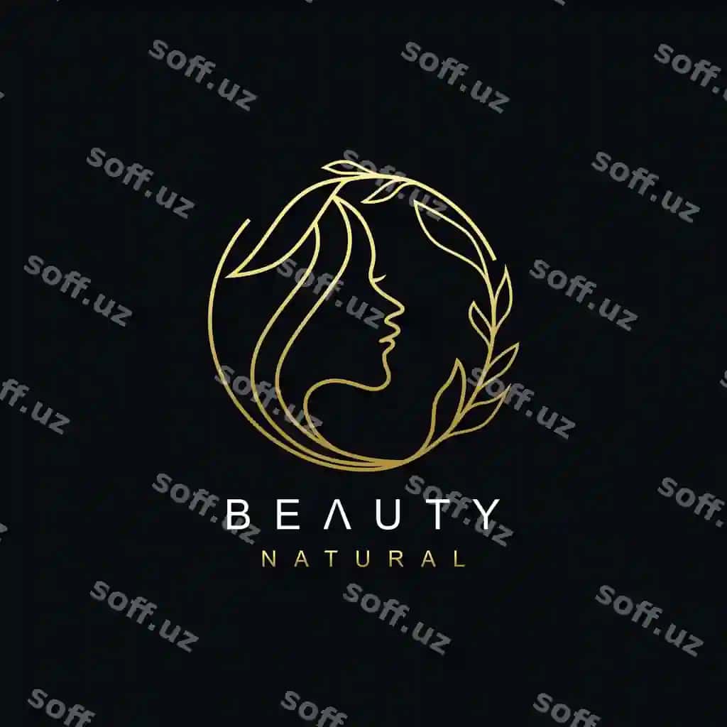 Chizma san'ati tabiiy chiroy ayol yuzi logotip dizayni | Line art natural beauty woman face logo design