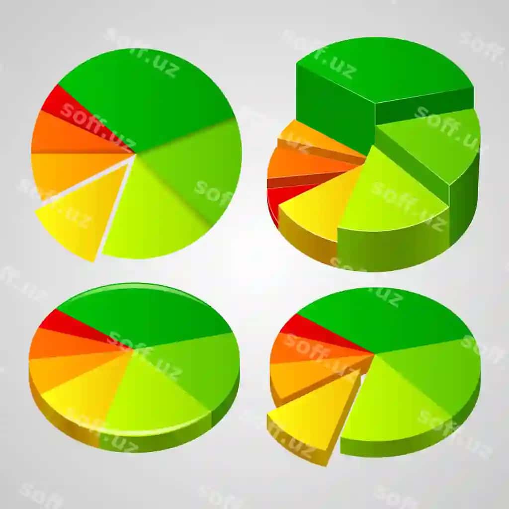 Grafiklar grafiklar to'plami biznes statistikasi vektor illustratsiyasi | Charts graphs collection business statistics vector illustration