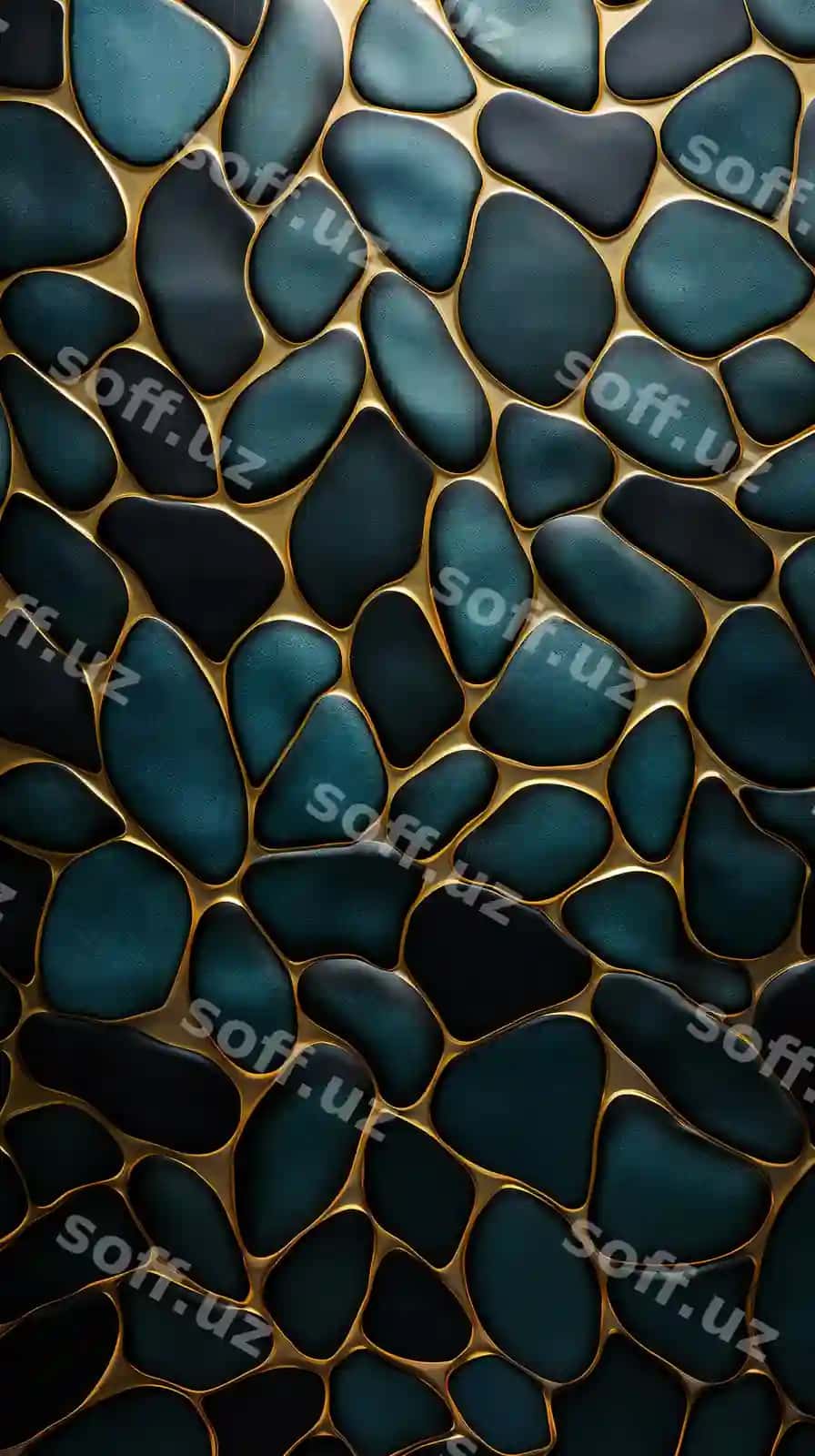 Abstrakt orqa fon ko'k oltin to'shkalardan tayyorlangan | Abstract background made blue gold stones