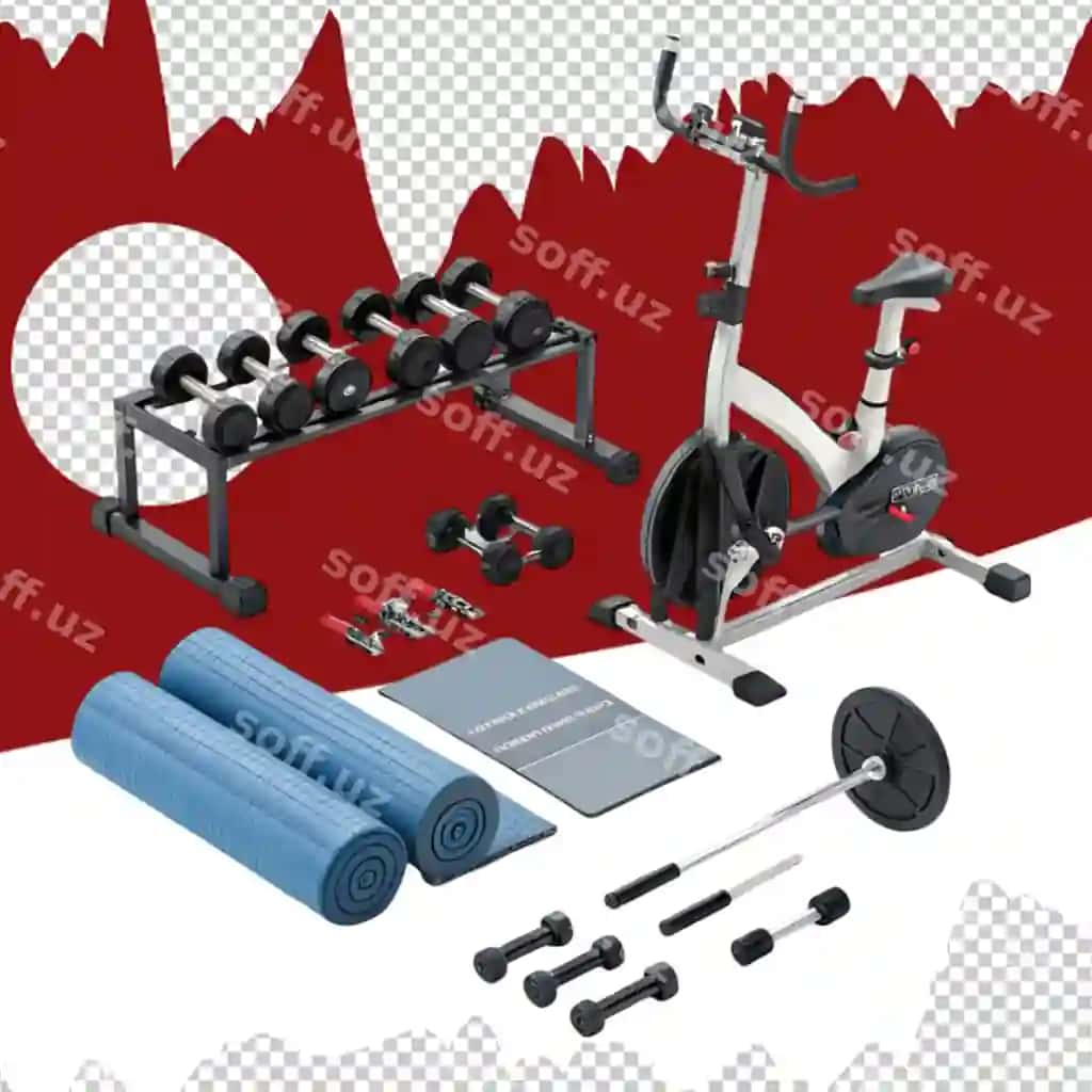 Jim jihozlari izometrik to'plami | Gym equipment isometric set
