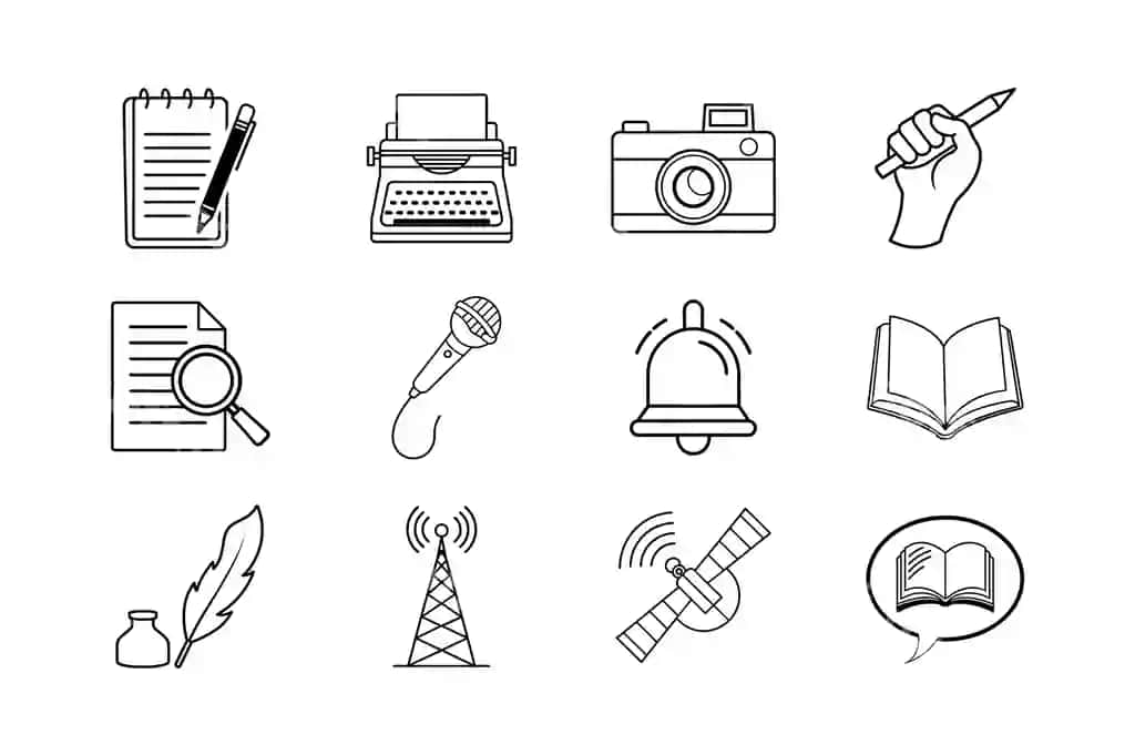 Jurnalistika media ikonkalar | Journalism media icons