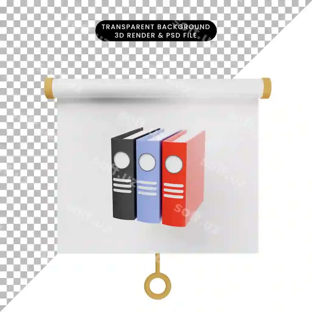 3d illustratsiya oddiy ob'ekt prezentatsiya doska old tomondan ko'rinish bilan | 3d illustration simple object presentation board front view with