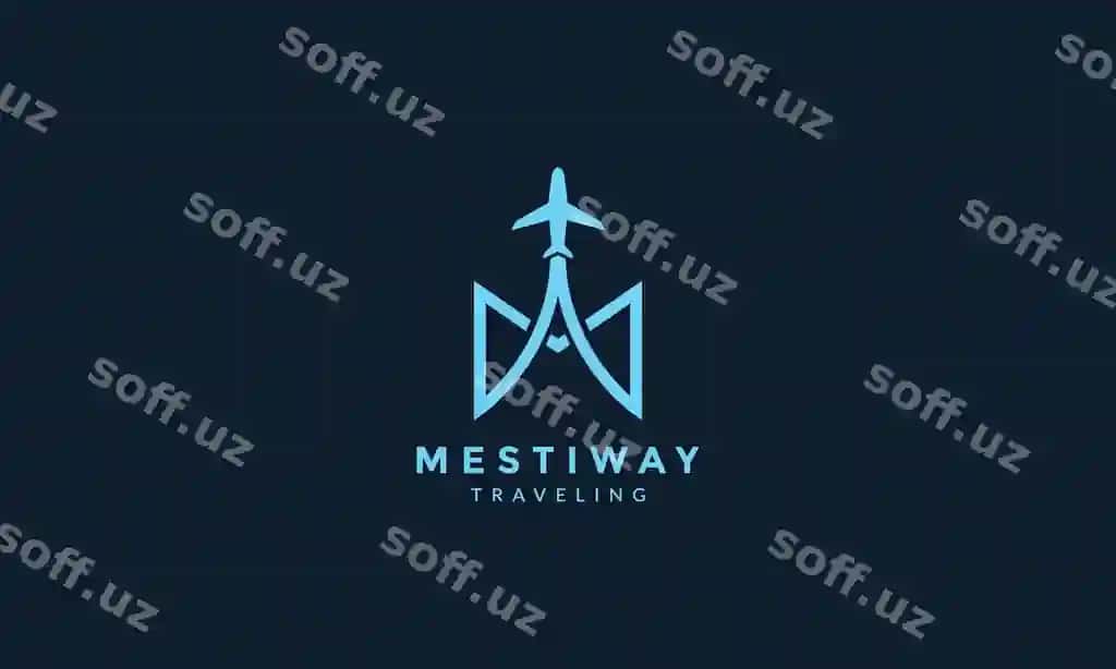 M harfi samolyot, parvoz, sayohat, transport, logo, ikonka, vektor | Letter m with airplane fly travel transportation logo icon vector