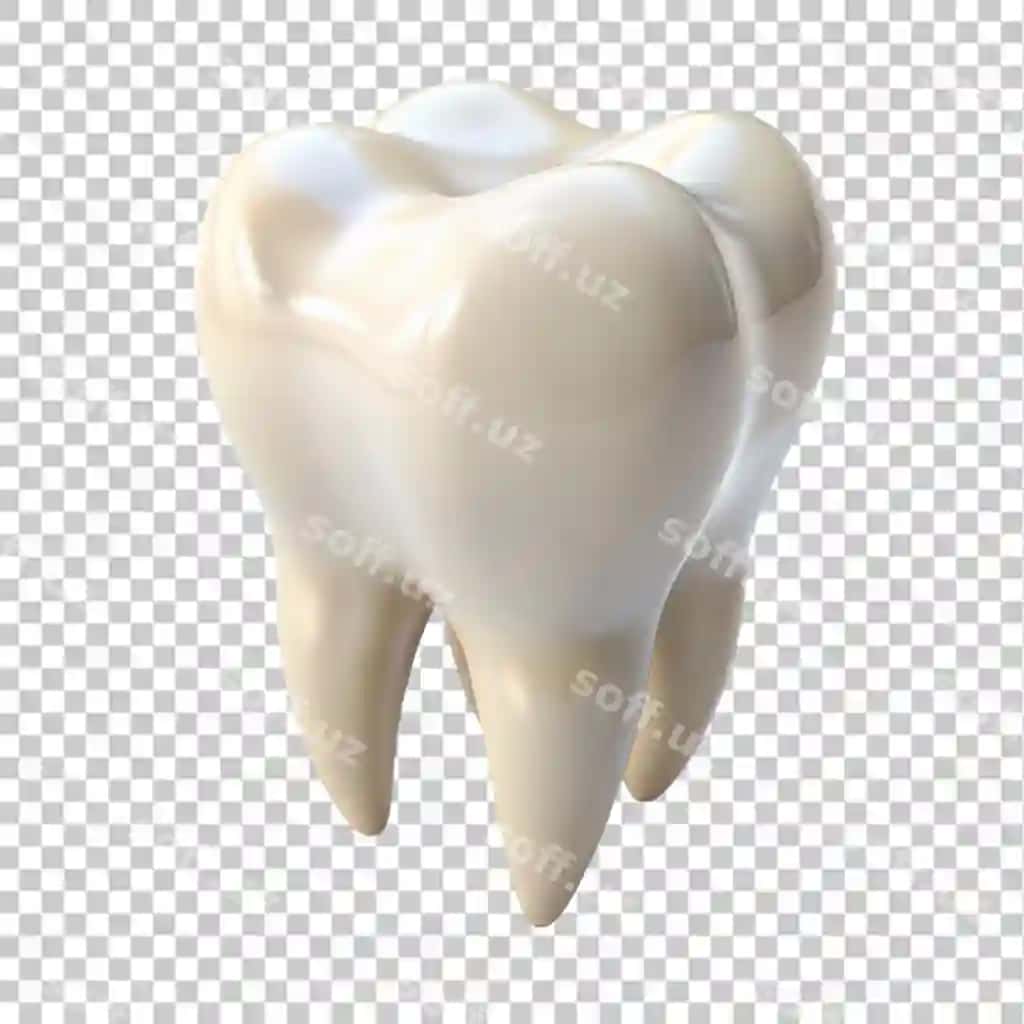 Oq tish 3D zamonaviy uslubda | White tooth with 3d modern style