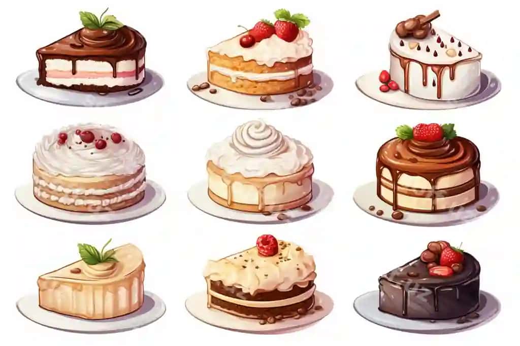 To'plam tortlari turli xil ta'mlarga ega, o'z ichiga so'zlar bor bittasi. | Collection cakes with different flavors including one that has words