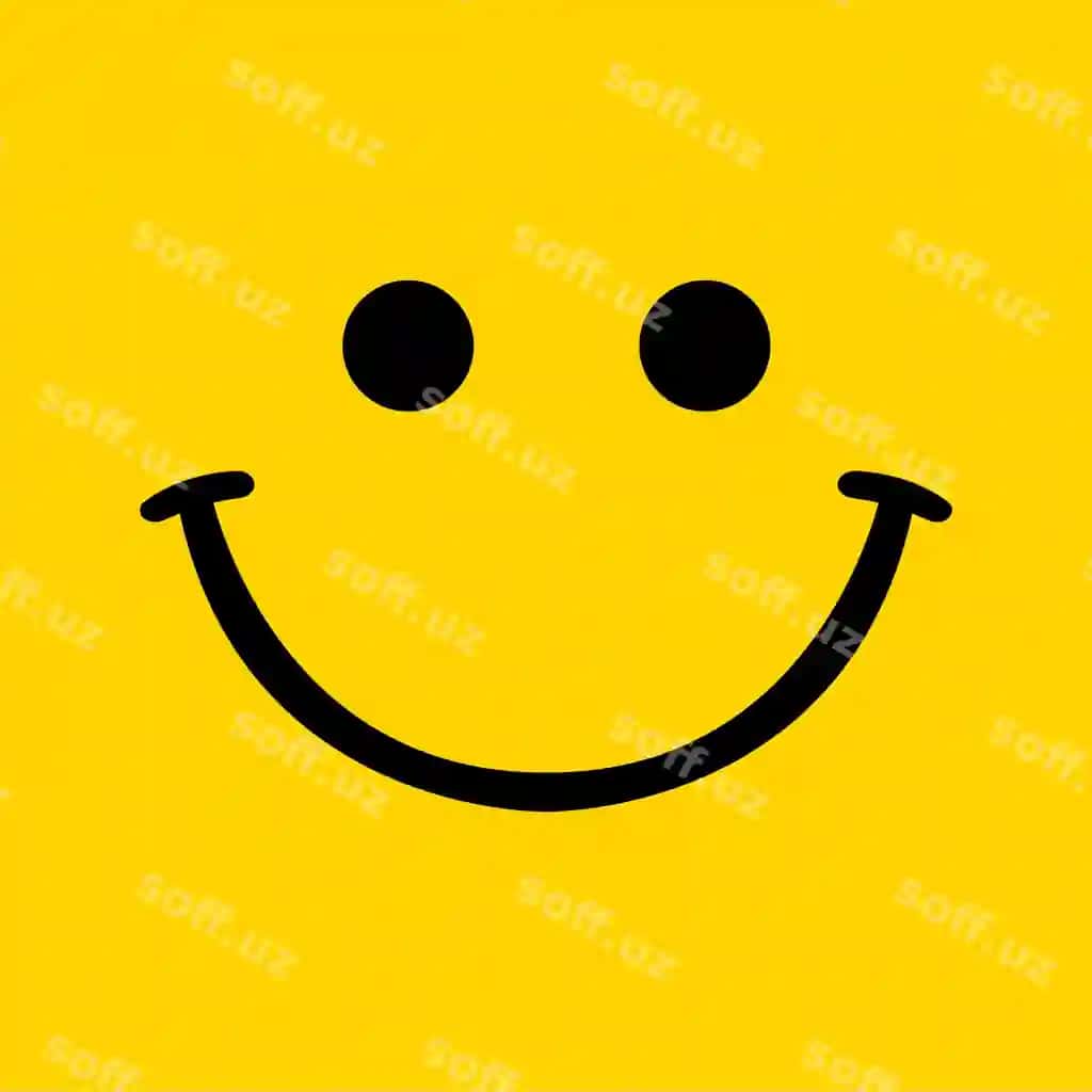 Vector dunyo gulish kuni sari rangdagi fonda karikatura baxtli yuzlar | Vector world smile day yellow background with cartoon happy faces