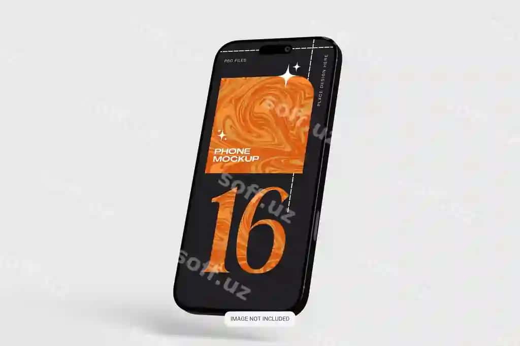 Zamonaviy mobil telefon ekrani mockup ijodkor dizaynerlar | Contemporary mobile phone screen mockup creative designers