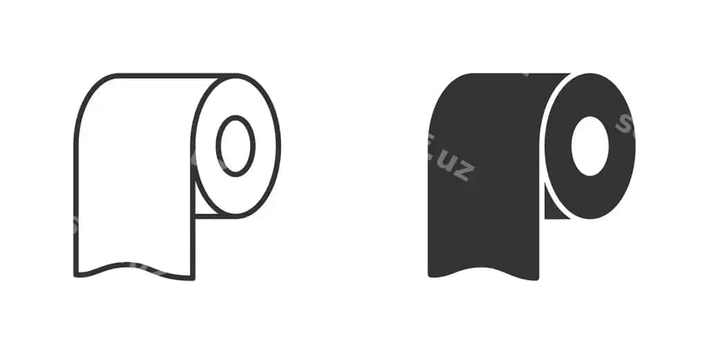 Tualet qog'ozi rulon ikonasi vektor illustratsiyasi | Toilet paper roll icon vector illustration