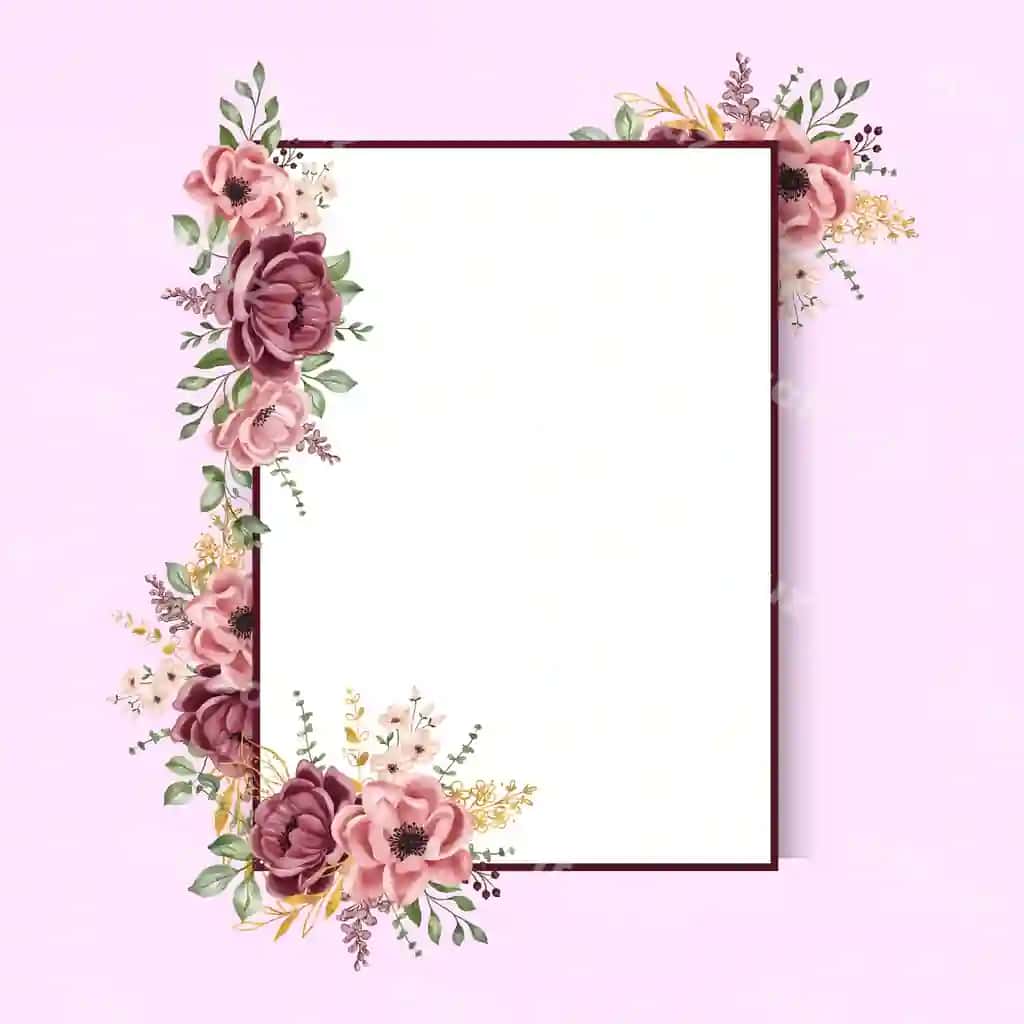 Qizil-pink taklifnoma orqa foni buketi akvaramel rasm flora guli bilan | Red pink invitation background bouquet watercolor painting with flora rose