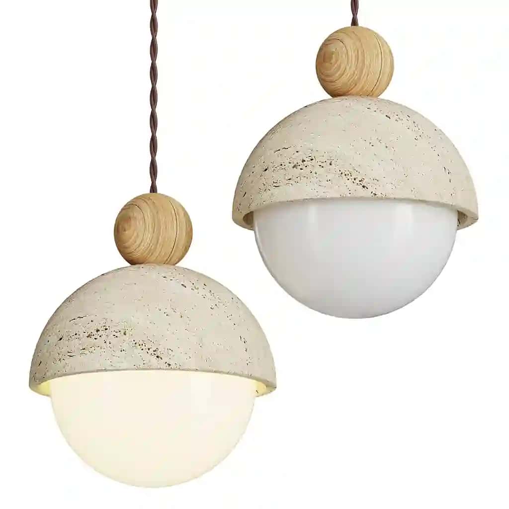 Wabi Sabi Travertine Pendant