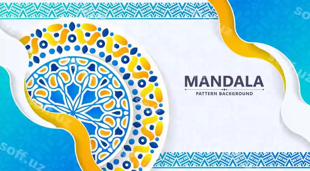 Rangli dekorativ mandala fon | Colorful decorative mandala background