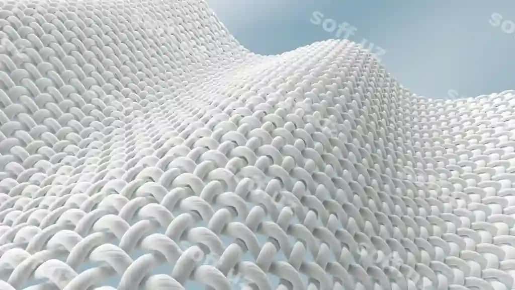 Yaqin surat oq mato ip yuzi 3d render | Closeup white fabric fiber surface 3d rendering