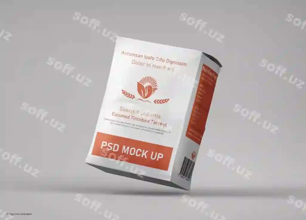 Mat qog'oz un qutisi paket namunasi | Matte paper flour bag package mockup