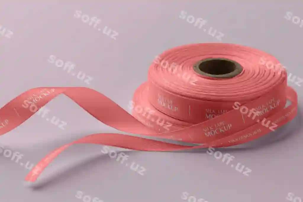 Ipakli lenta dizayn namunasi | Silk tape design mockup