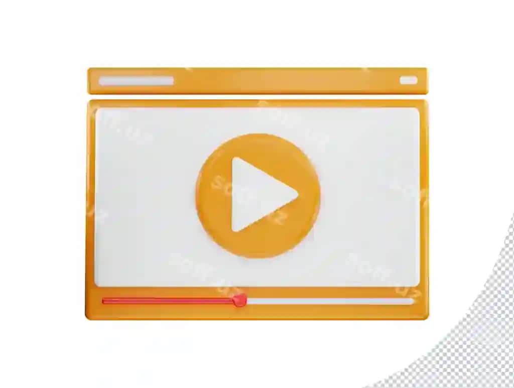 Video pleyer media pleyer ikonka 3D render vektor illustratsiya | Video player media player icon 3d rendering vector illustration