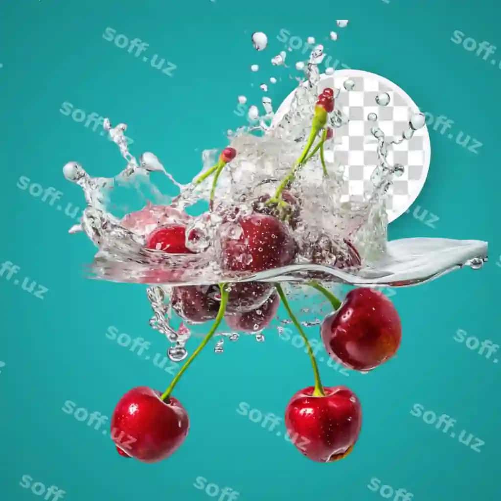 Mazali qizil gilamlar oq ajrilib | Juicy red cherries isolated white