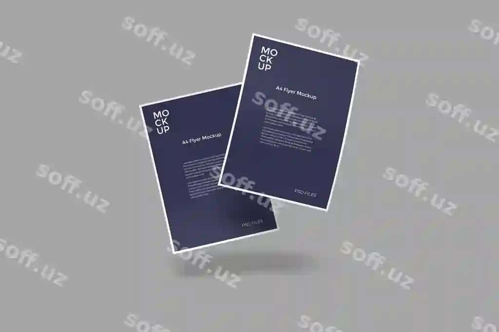 Uchuvchi flyer namunasi Haqiqiy | Flying flyer mockup realistic