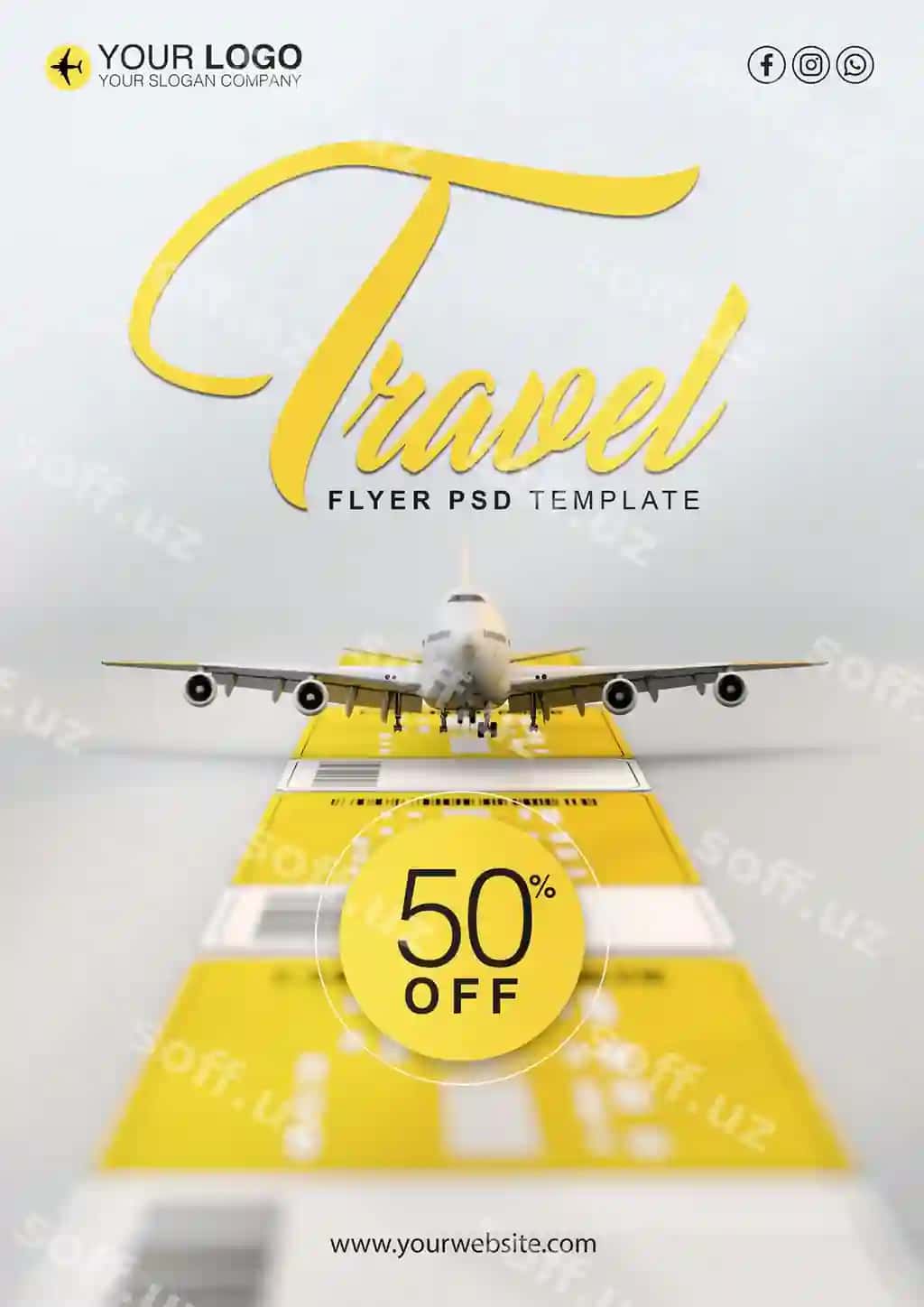 Sayohat agentligi flyer shabloni | Travel agency flyer template