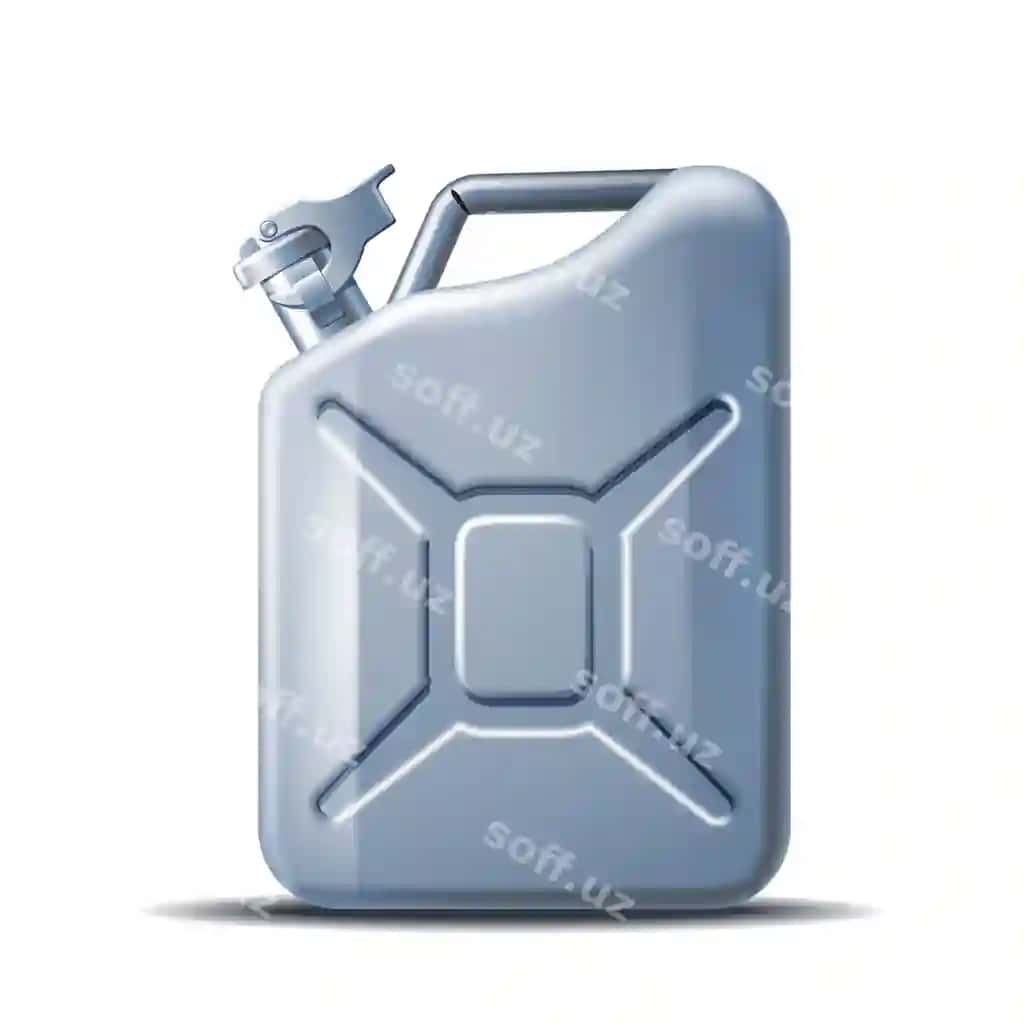 Kulrang konteyner dvigatel yog'i neft ajraltirilgan oq konteyner bilan | Grey canister engine oil petroleum isolated white container with