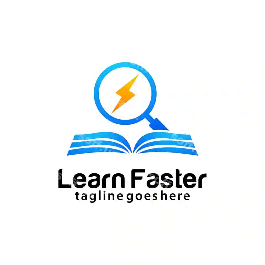 O'rganing tezroq logo dizayn shabloni | Learn faster logo design template